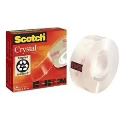 (7100027387) SCOTCH CINTA ADHESIVA SUPERTRANSPARENTE CRYSTAL 600 ROLLO 19MM X 33M CAJA INDIVIDUAL