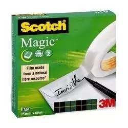 (7100027389) SCOTCH CINTA ADHESIVA INVISIBLE MAGIC ROLLO 25MM X 66M CAJA INDIVIDUAL
