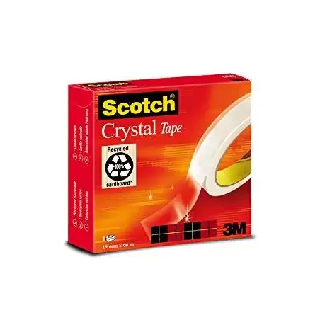 (7100027400) SCOTCH MAGIC CINTA SUPERTRANSPARENTE CRYSTAL 600 19X66  CAJA INDIVIDUAL (7100027400