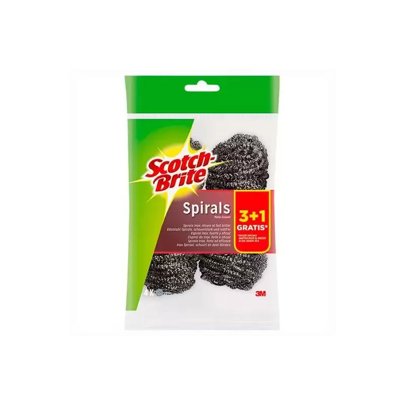 (i53) SCOTCH BRITE ESTROPAJO DE ACERO 3+1