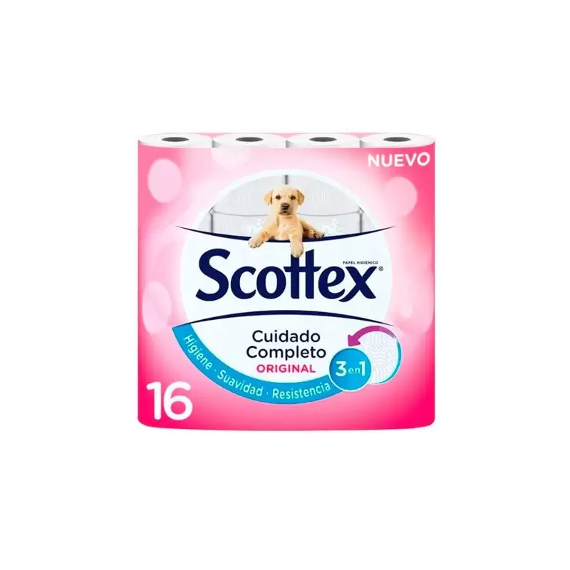 (61265792) SCOTTEX ORIGINAL PAPEL HIGIÉNICO DOBLE CAPA PACK DE 16 ROLLOS