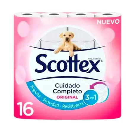 (61265792) SCOTTEX ORIGINAL PAPEL HIGIÉNICO DOBLE CAPA PACK DE 16 ROLLOS