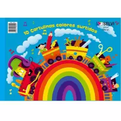 (300) SELVI CUADERNO PARA MANUALIDADES CON 10 CARTULINAS 24X32CM 180GR COLORES SURTIDOS