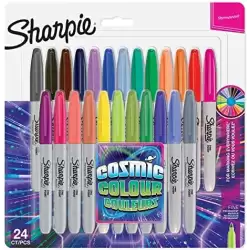 (2033672) SHARPIE MARCADOR PERMANENTE COSMIC FINE PUNTA REDONDA 0.9MM C/SURTIDOS BLÍSTER 24 UD