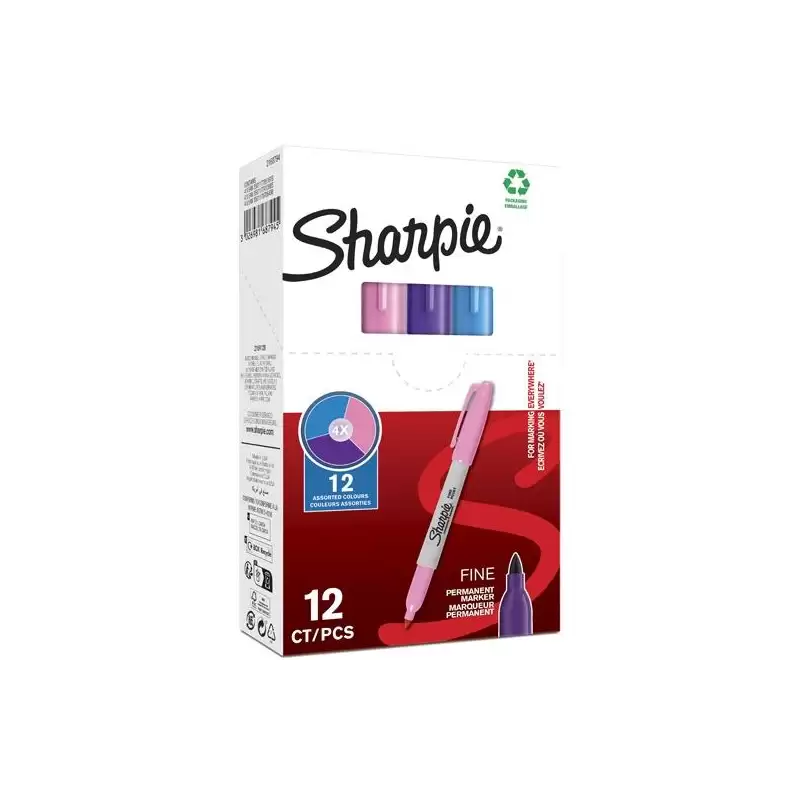 (2168794) SHARPIE MARCADOR PERMANENTE FINE F C/SURTIDOS ROSA/MORADO/TURQUESA