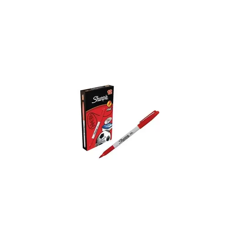 (S0810940) SHARPIE MARCADOR PERMANENTE FINE PUNTA REDONDA 0.9MM ROJO