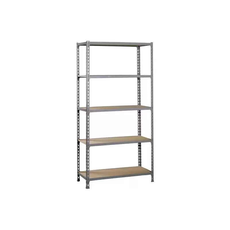 (338100025188045) SIMONRACK KIT MADERCLICK MINI 5/400 ESTANTERÍA METÁLICA 5 BALDAS/150KG DE MADERA 180X80X40CM GRIS