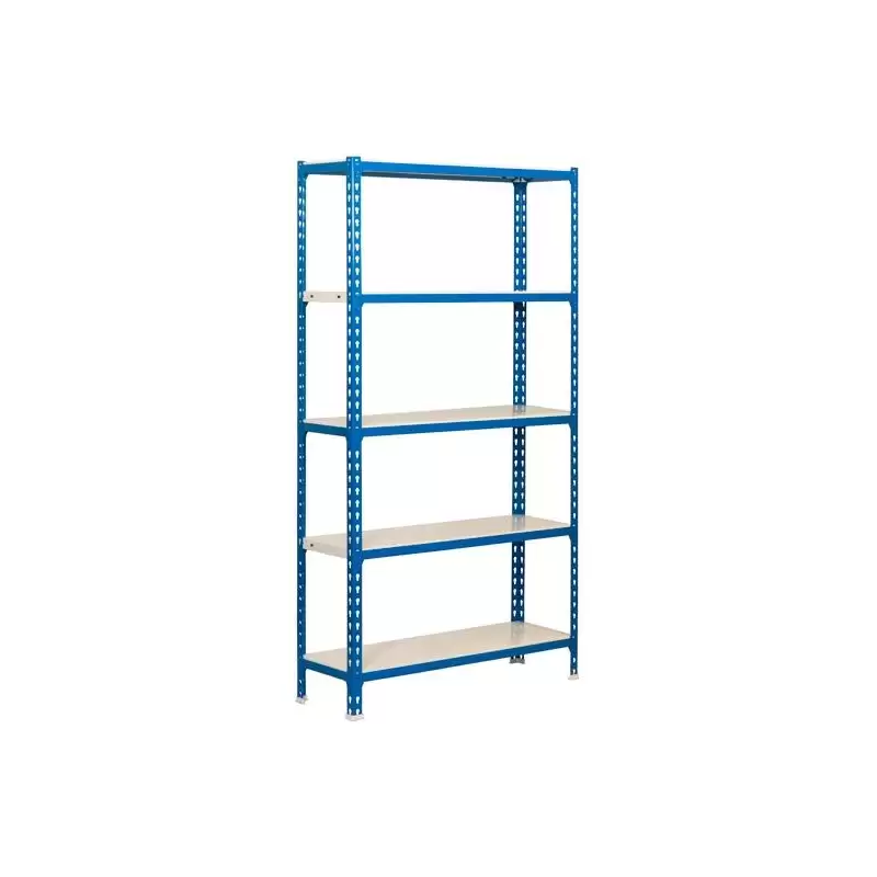 (442100024188045) SIMONRACK KIT SIMONCLICK MINI 5/400 ESTANTERÍA METÁLICA 5 BALDAS/180KG 180X80X40CM AZUL/BLANCO