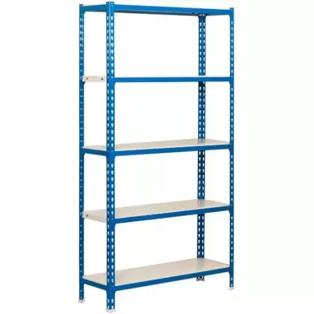 (442100024188045) SIMONRACK KIT SIMONCLICK MINI 5/400 ESTANTERÍA METÁLICA 5 BALDAS/180KG 180X80X40CM AZUL/BLANCO