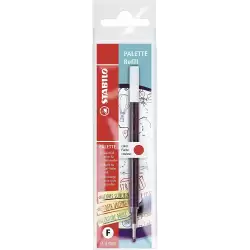 (268/040-01) STABILO RECAMBIO TINTA DE GEL RETRÁCTIL PALETTE FINE ROJO -10U-