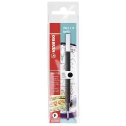 (268/046-01) STABILO RECAMBIO TINTA DE GEL RETRÁCTIL PALETTE FINE NEGRO -10U-