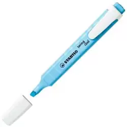 (275/112-8) STABILO MARCADOR FLUORESCENTE SWING COOL PASTEL AZUL VENTOSO CAJA 10 UD