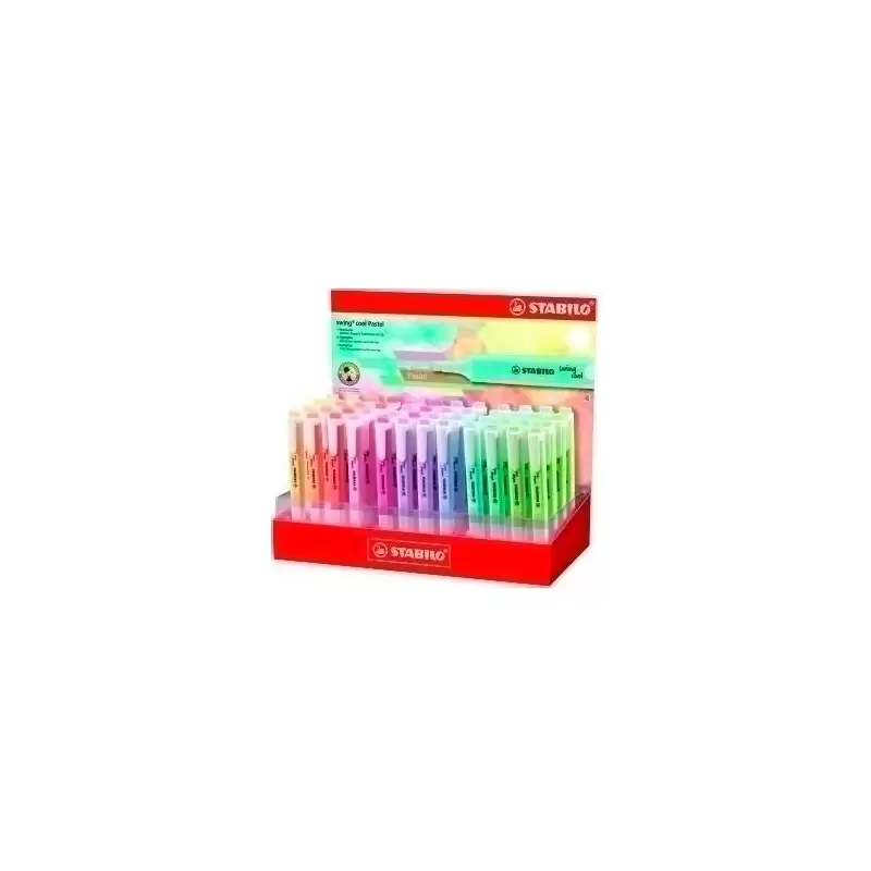 (275/48-8-2) STABILO MARCADOR FLUORESCENTE SWING COOL PASTEL C/SURTIDOS EXPOSITOR 48 UD