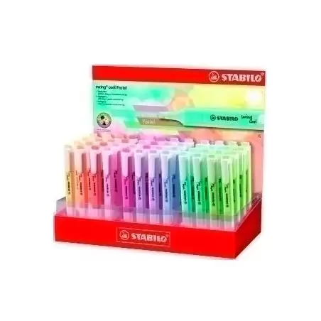 (275/48-8-2) STABILO MARCADOR FLUORESCENTE SWING COOL PASTEL C/SURTIDOS EXPOSITOR 48 UD