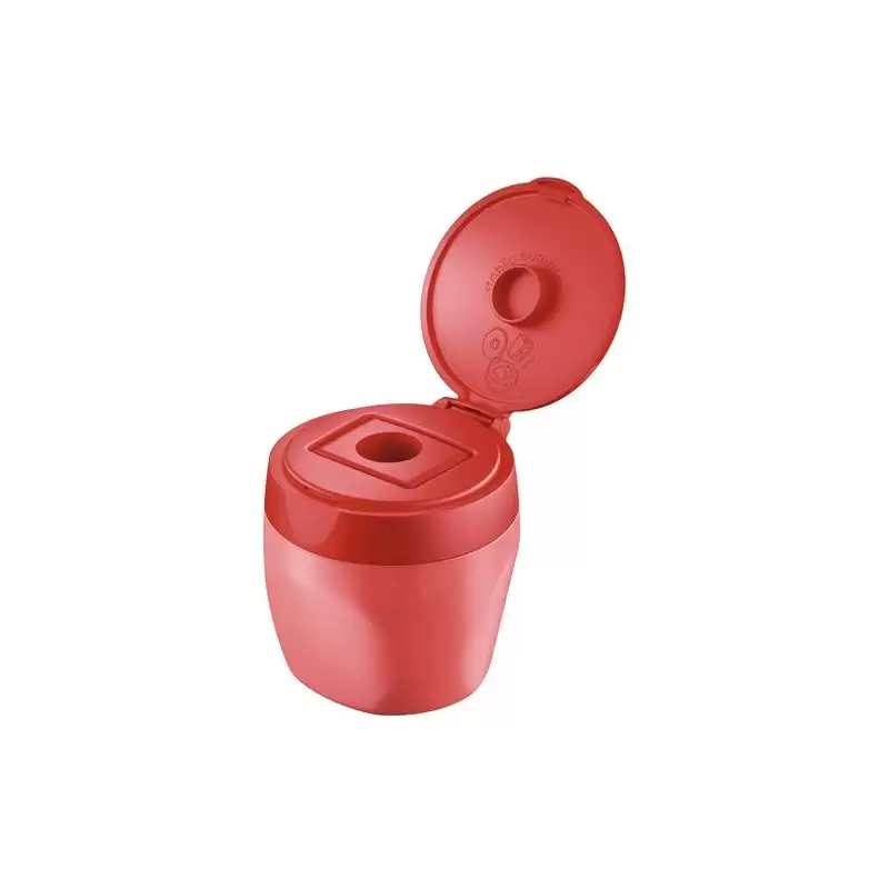 (4849/01-3) STABILO WOODY 3 EN 1 SACAPUNTAS CON DEPÓSITO Y TAPA ROJO