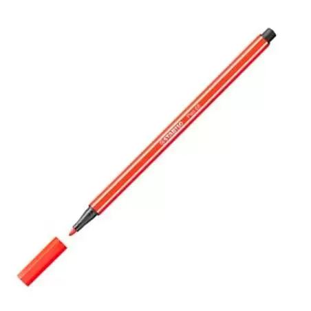 (68/40) STABILO ROTULADOR PEN 68 ROJO CAJA 10 UD