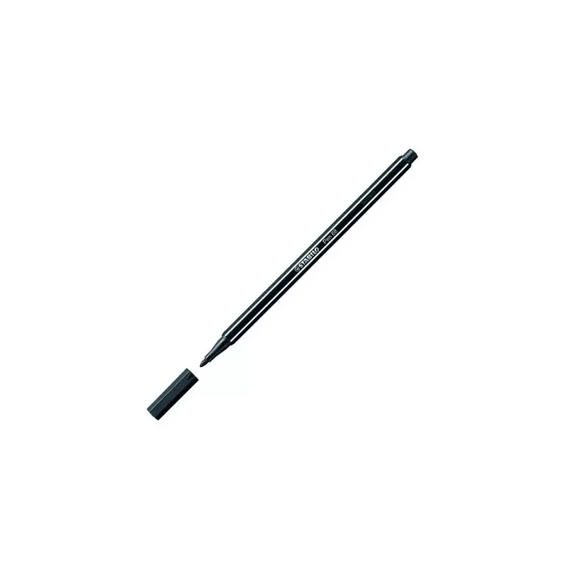 (68/46) STABILO ROTULADOR PEN 68 NEGRO CAJA 10 UD