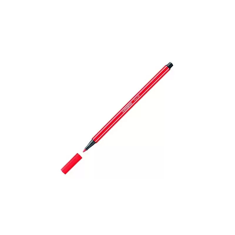 (68/48) STABILO ROTULADOR PEN 68 CARMÍN CAJA 10 UD