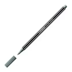 (68/805) STABILO ROTULADOR PEN 68 METALLIC PLATA CAJA 10 UD