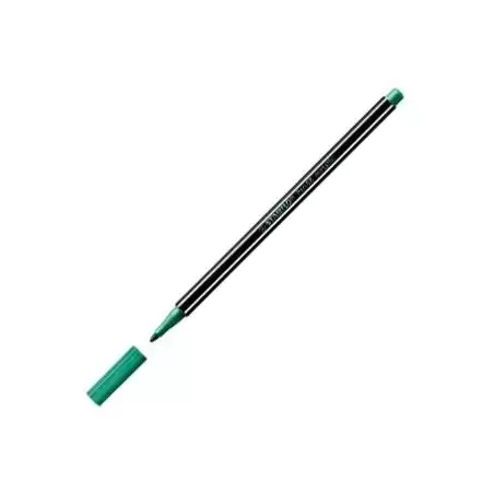 (68/836) STABILO ROTULADOR PEN 68 METALLIC VERDE METÁLICO CAJA 10 UD