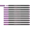 (68/856) STABILO ROTULADOR PEN 68 METALLIC ROSA METÁLICO CAJA 10 UD