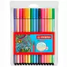 (6815-2) STABILO ROTULADORES PEN 68 COLORES SURTIDOS 10 ESTÁNDAR + 5 NEÓN ESTUCHE 15 UD