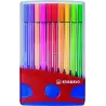 (6820-04) STABILO ROTULADOR PEN 68 COLORES SURTIDOS ESTUCHE PARADE ROJO 20 UD