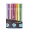 (6820-04-04) STABILO ROTULADOR PEN 68 COLORES SURTIDOS ESTUCHE PARADE ANTRACITA-AZUL 20 UD