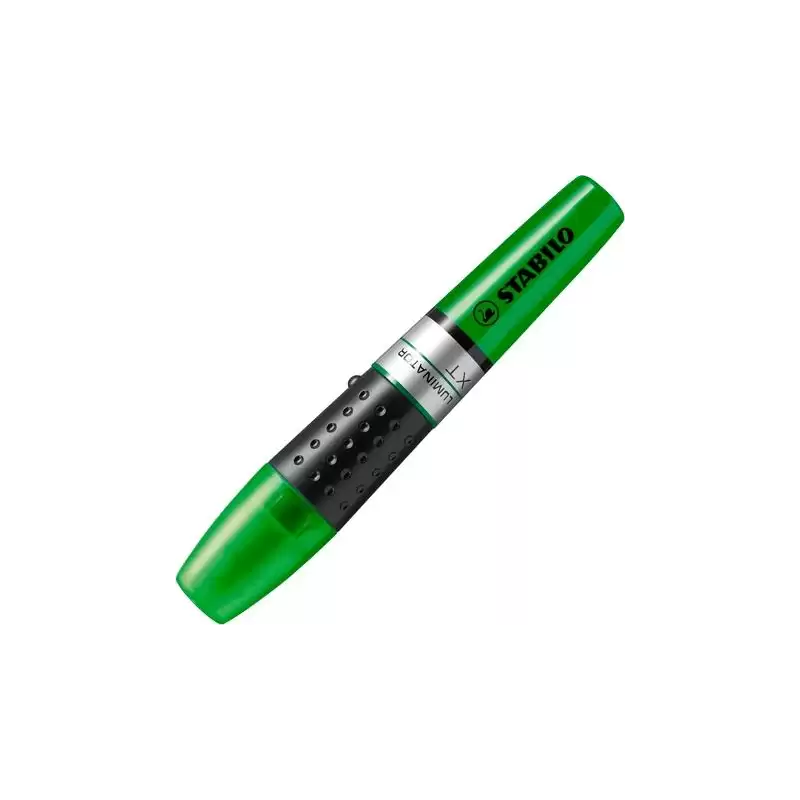 (71/33) STABILO MARCADOR FLUORESCENTE LUMINATOR VERDE CAJA 5 UD
