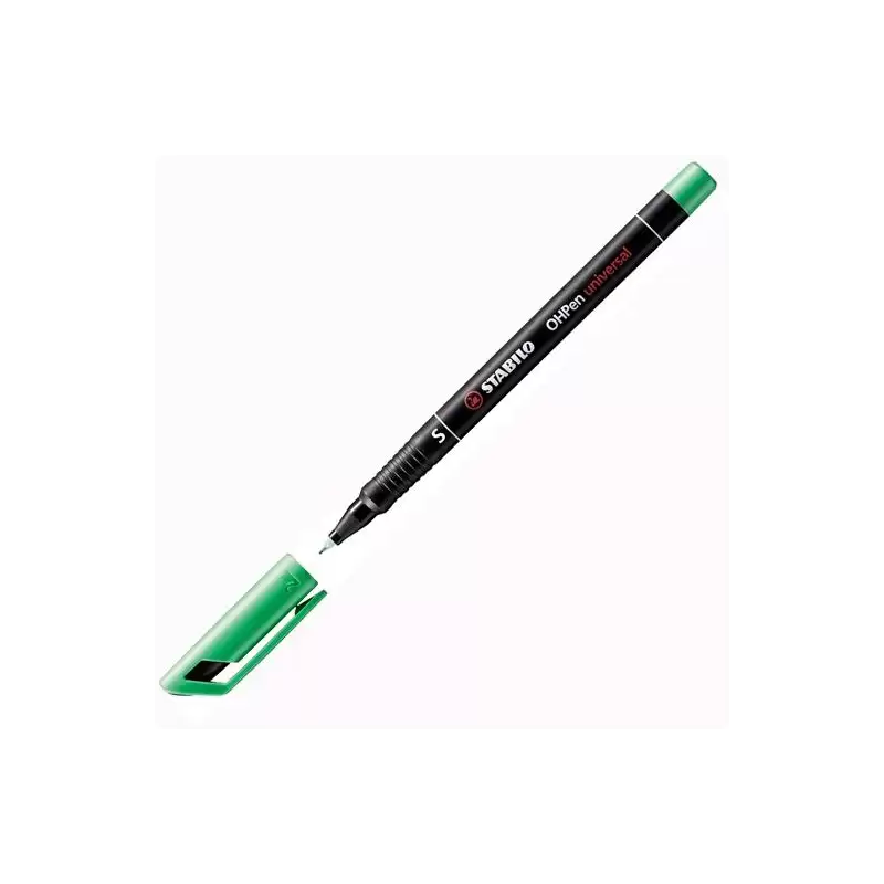 (841/36) STABILO MARCADOR PERMANENTE OHPEN UNIVERSAL S PUNTA SUPER FINA 0.4MM VERDE