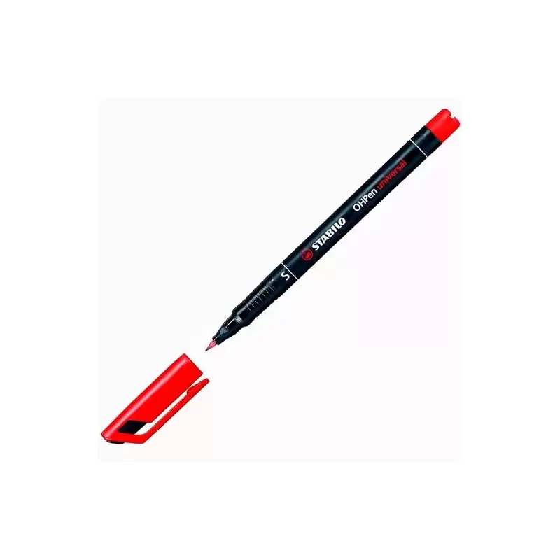 (841/40) STABILO MARCADOR PERMANENTE OHPEN UNIVERSAL S PUNTA SUPER FINA 0.4MM ROJO