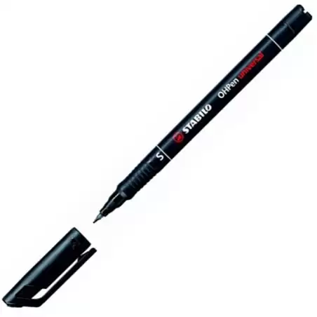 (841/46) STABILO MARCADOR PERMANENTE OHPEN UNIVERSAL S PUNTA SUPER FINA 0.4MM NEGRO