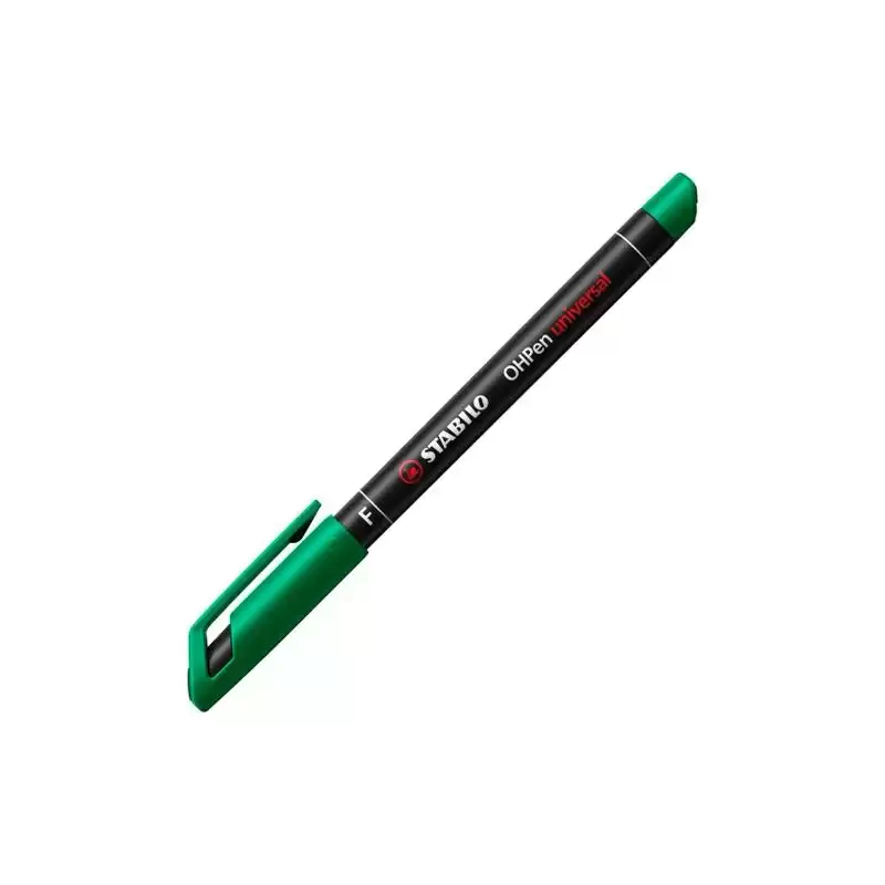 (842/36) STABILO MARCADOR PERMANENTE OHPEN UNIVERSAL F PUNTA FINA 0.7MM VERDE