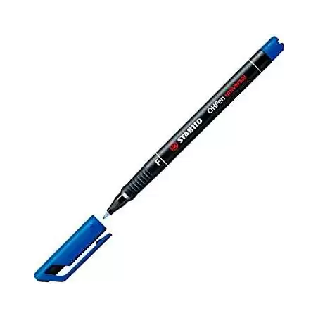 (842/41) STABILO MARCADOR PERMANENTE OHPEN UNIVERSAL F PUNTA FINA 0.7MM AZUL