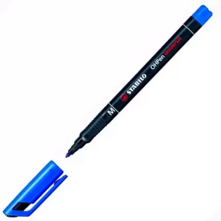 (843/41) STABILO MARCADOR PERMANENTE OHPEN UNIVERSAL M PUNTA MEDIA 1.0MM AZUL