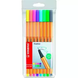 (88/8-01) STABILO ROTULADORES POINT 88 C/SURTIDOS PASTEL ESTUCHE 8 UD