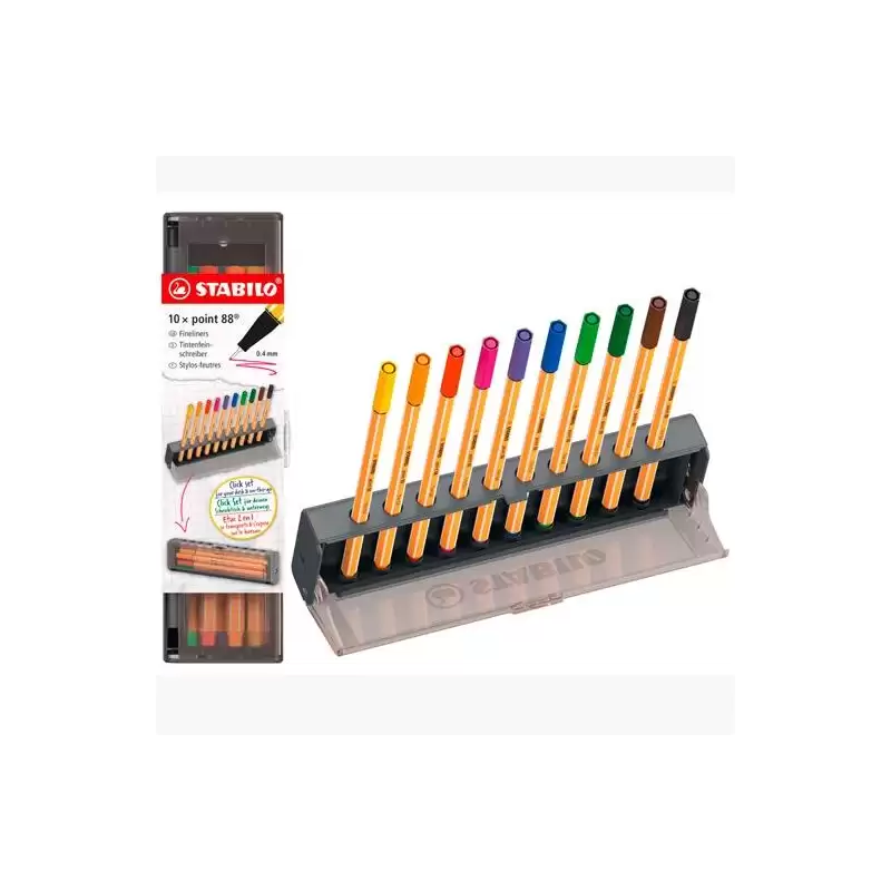 (8810-5) STABILO ROTULADORES POINT 88 C/SURTIDOS ESTUCHE 10 UD