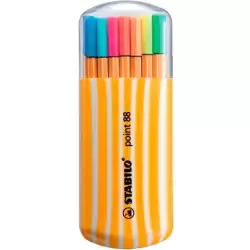 (8820-022) STABILO ROTULADORES POINT 88 C/SURTIDOS NEÓN ESTUCHE ZEBRUI 20 UD