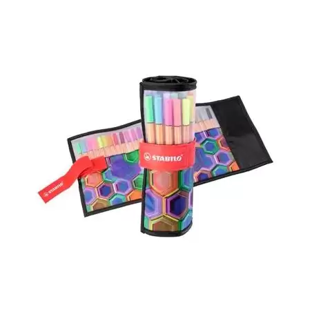 (8825-071-20) STABILO ROTULADORES POINT 88 ARTY LINE C/SURTIDOS ESTUCHE ROLLERSET 25 UD