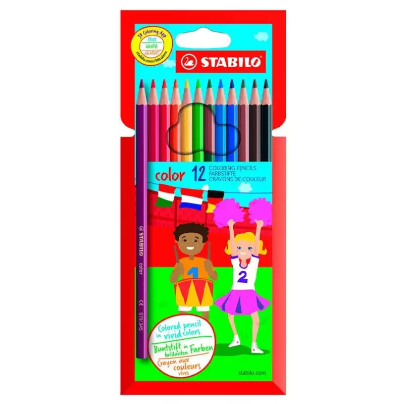 (1912/77-11) STABILO LÁPICES DE COLORES "COLOR" C/SURTIDOS ESTUCHE 12 UD