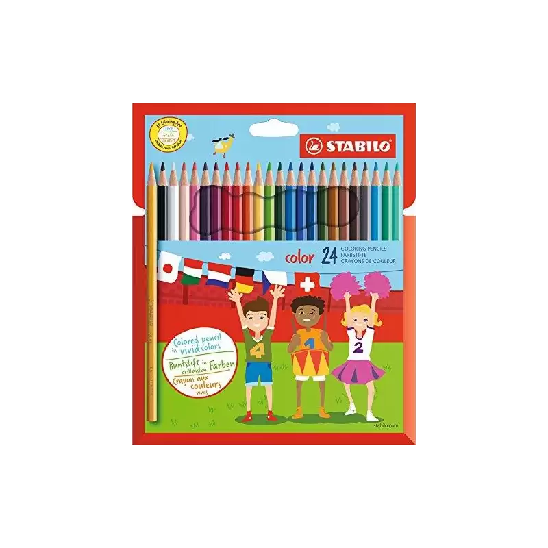 (1924/77-11) STABILO LÁPICES DE COLORES "COLOR" C/SURTIDOS ESTUCHE 24 UD