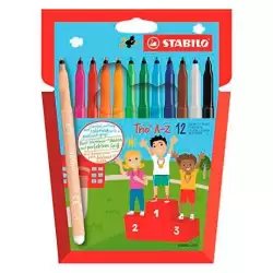 (378/1-12-01) STABILO ROTULADORES TRIO AZ C/SURTIDOS ESTUCHE 12 UD