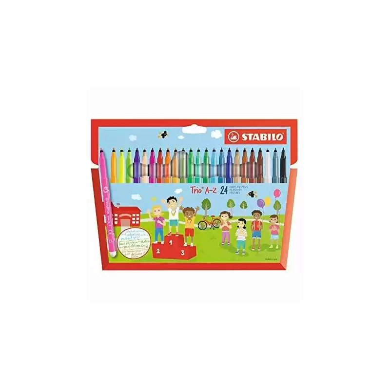 (378/1-24-01) STABILO ROTULADORES TRIO AZ C/SURTIDOS ESTUCHE 24 UD