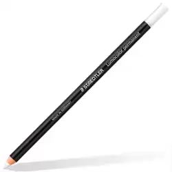(108 20-0) STAEDTLER MARCADOR PERMANENTE EN SECO LUMOCOLOR GLASOCHROM BLANCO