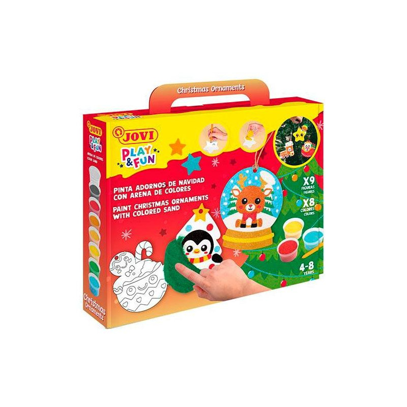 (2107) JOVI KIT PLAY&FUN PINTA CON ARENA NAVIDAD COLORES SURTIDOS