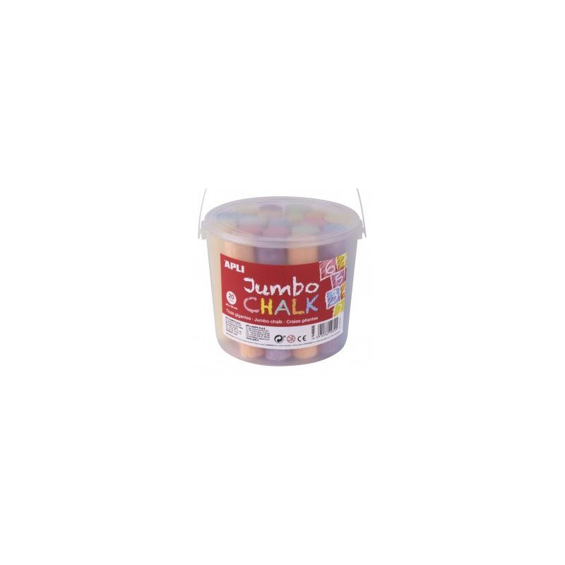 (14855) APLI TIZAS ANTIPOLVO COLORES SURTIDOS BOTE 20 UD