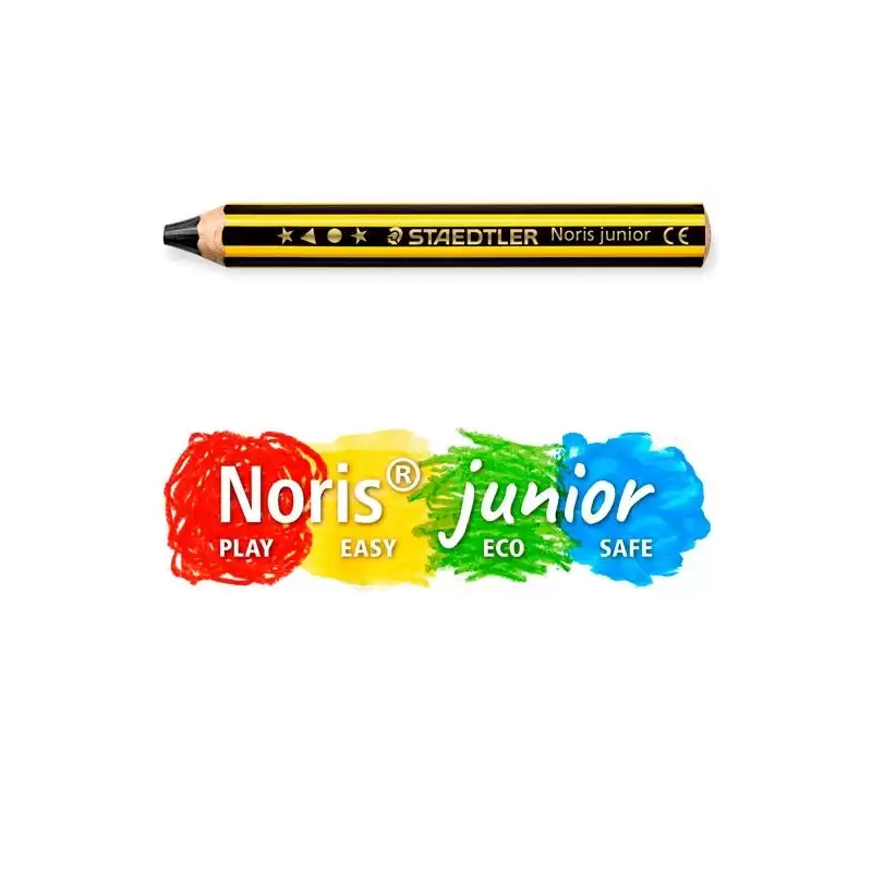 (141-2B) STAEDTLER LÁPIZ DE GRAFITO NORIS JUNIOR 141 EXTRAGRUESO PARA NIÑOS +2 AÑOS -CAJA 6 UD-