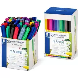 (307-S CT50) STAEDTLER ROTULADORES NORIS WRITING PEN 307 PUNTA FINA C/SURTIDOS CAJA EXPOSITORA 50 UD