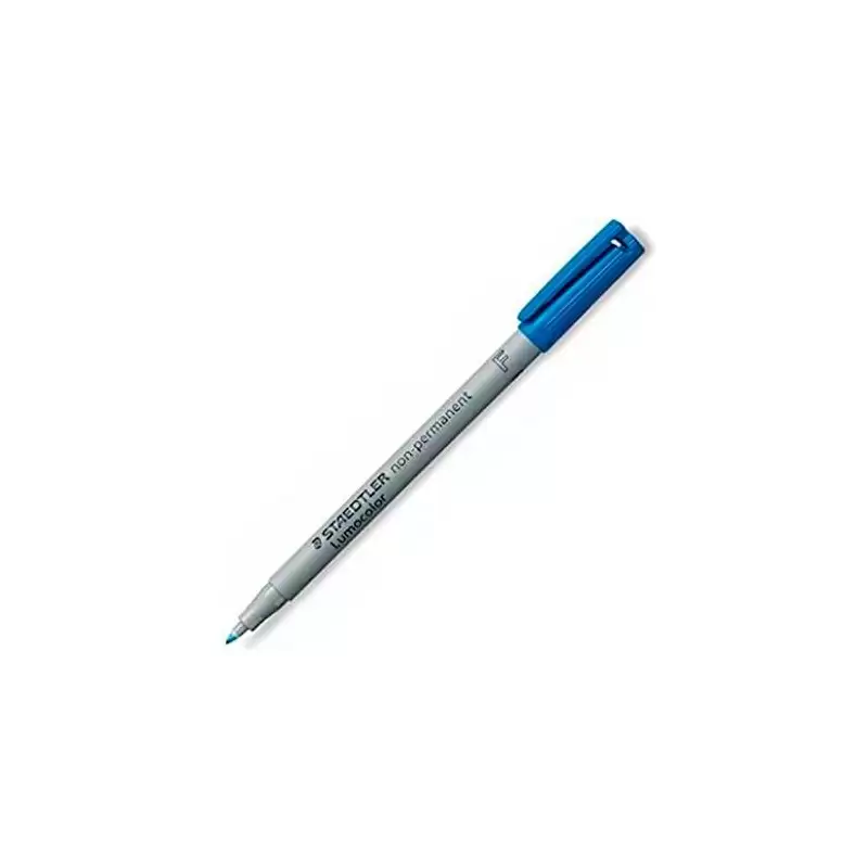 (316-3) STAEDTLER ROTULADOR NO PERMANENTE LUMOCOLOR 316 F AZUL
