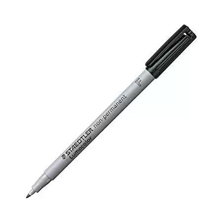 (316-9) STAEDTLER ROTULADOR NO PERMANENTE LUMOCOLOR 316 F NEGRO